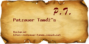Patzauer Tamás névjegykártya