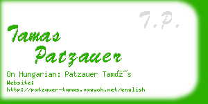 tamas patzauer business card